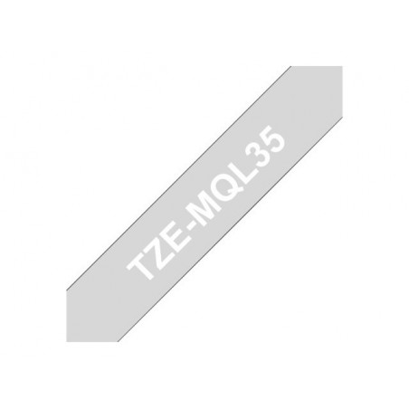 BROTHER TZEMQL35 Taśma Brother 12mm White / Light Grey matt (5M length) BROTHER TZEMQL35 Taśma Brother 12mm White / Light Grey matt (5M length)