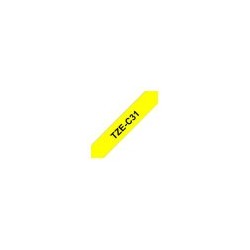 BROTHER TZEC31 Taśma Brother 12mm BLACK ON FLUO. YELLOW BROTHER TZEC31 Taśma Brother 12mm BLACK ON FLUO. YELLOW