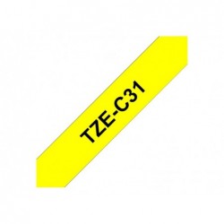 BROTHER TZEC31 Taśma Brother 12mm BLACK ON FLUO. YELLOW BROTHER TZEC31 Taśma Brother 12mm BLACK ON FLUO. YELLOW