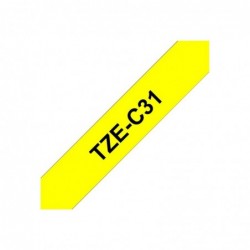 BROTHER TZEC31 Taśma Brother 12mm BLACK ON FLUO. YELLOW BROTHER TZEC31 Taśma Brother 12mm BLACK ON FLUO. YELLOW