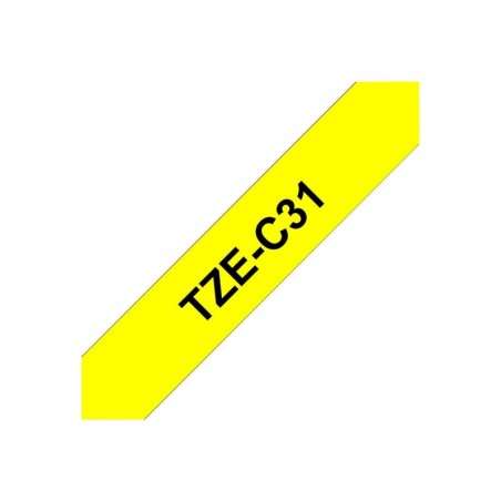 BROTHER TZEC31 Taśma Brother 12mm BLACK ON FLUO. YELLOW BROTHER TZEC31 Taśma Brother 12mm BLACK ON FLUO. YELLOW