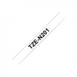 BROTHER TZEN201 Taśma Brother 3.5mm BLACK ON WHITE NON LAMINATED BROTHER TZEN201 Taśma Brother 3.5mm BLACK ON WHITE NON LAMINATED