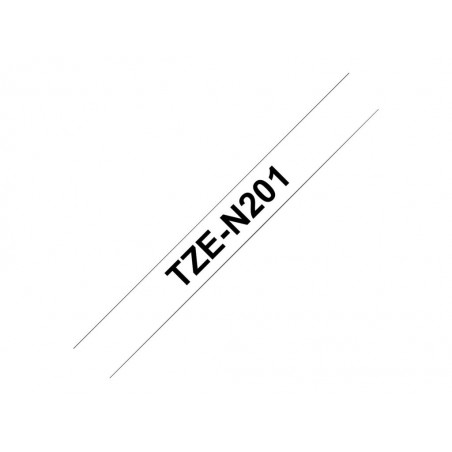 BROTHER TZEN201 Taśma Brother 3.5mm BLACK ON WHITE NON LAMINATED BROTHER TZEN201 Taśma Brother 3.5mm BLACK ON WHITE NON LAMINATED