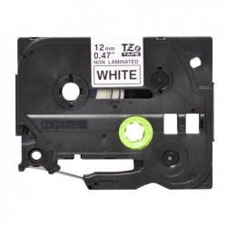 BROTHER TZEN231 Taśma Brother 12mm BLACK ON WHITE ADHESIVE TAPE NON LAMINATED BROTHER TZEN231 Taśma Brother 12mm BLACK ON WHITE ADHESIVE TAPE NON LAMINATED