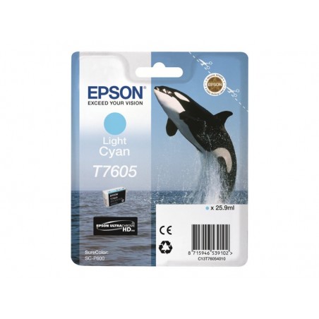 EPSON C13T76054010 Tusz Epson Singlepack light cyan SureColor SC-P600 EPSON C13T76054010 Tusz Epson Singlepack light cyan SureColor SC-P600