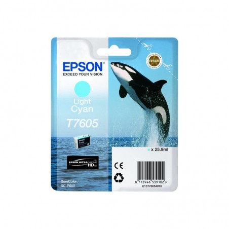 EPSON C13T76054010 Tusz Epson Singlepack light cyan SureColor SC-P600 EPSON C13T76054010 Tusz Epson Singlepack light cyan SureColor SC-P600