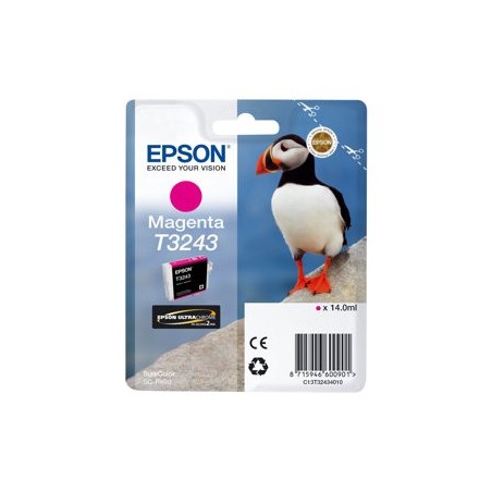 EPSON C13T32434010 Tusz Epson T3243 magenta 14,0 ml 980 str SureColor SC-P400 EPSON C13T32434010 Tusz Epson T3243 magenta 14,0 ml 980 str SureColor SC-P400