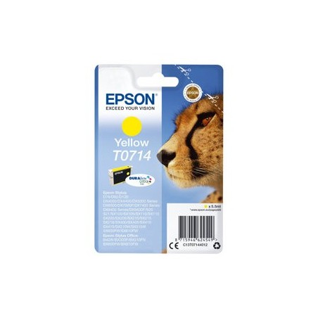 EPSON C13T07144012 Tusz Epson T0714 yellow DURABrite Stylus D78/92/120/DX4000/4050/4400/4450/5000 EPSON C13T07144012 Tusz Epson T0714 yellow DURABrite Stylus D78/92/120/DX4000/4050/4400/4450/5000