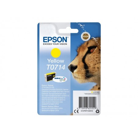 EPSON C13T07144012 Tusz Epson T0714 yellow DURABrite Stylus D78/92/120/DX4000/4050/4400/4450/5000 EPSON C13T07144012 Tusz Epson T0714 yellow DURABrite Stylus D78/92/120/DX4000/4050/4400/4450/5000