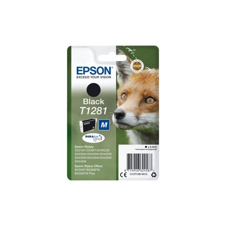 EPSON C13T12814012 Tusz Epson T1281 black Stylus S22/SX125/SX425W/BX305F EPSON C13T12814012 Tusz Epson T1281 black Stylus S22/SX125/SX425W/BX305F
