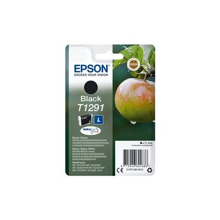 EPSON T1291 ink cartridge black high capacity 11.2ml 1-pack RF-AM blister EPSON T1291 ink cartridge black high capacity 11.2ml 1-pack RF-AM blister
