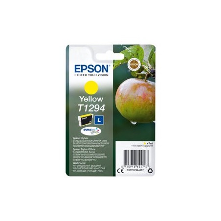 EPSON C13T12944012 Tusz Epson T1294 yellow Stylus SX425W/SX525WD/BX305F/BX320FW/BX625FWD EPSON C13T12944012 Tusz Epson T1294 yellow Stylus SX425W/SX525WD/BX305F/BX320FW/BX625FWD