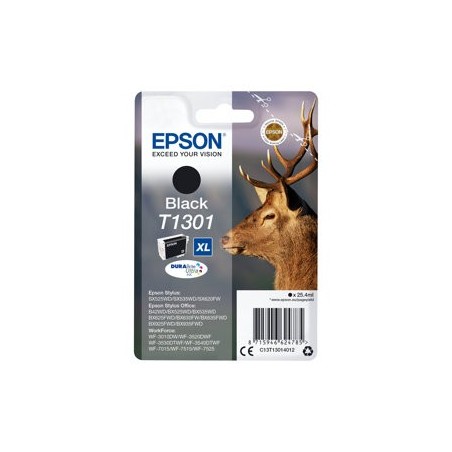 EPSON C13T13014012 Tusz Epson T1301 black Stylus SX525WD/SX620FW/BX525WD/BX625FWD/BX925FWD EPSON C13T13014012 Tusz Epson T1301 black Stylus SX525WD/SX620FW/BX525WD/BX625FWD/BX925FWD