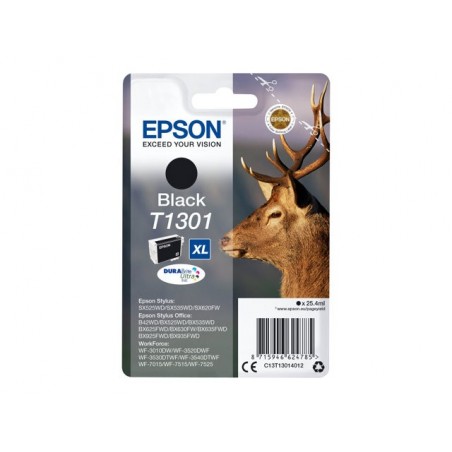 EPSON C13T13014012 Tusz Epson T1301 black Stylus SX525WD/SX620FW/BX525WD/BX625FWD/BX925FWD EPSON C13T13014012 Tusz Epson T1301 black Stylus SX525WD/SX620FW/BX525WD/BX625FWD/BX925FWD