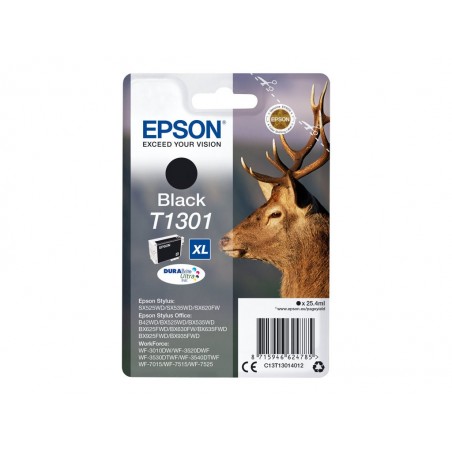 EPSON C13T13014012 Tusz Epson T1301 black Stylus SX525WD/SX620FW/BX525WD/BX625FWD/BX925FWD EPSON C13T13014012 Tusz Epson T1301 black Stylus SX525WD/SX620FW/BX525WD/BX625FWD/BX925FWD