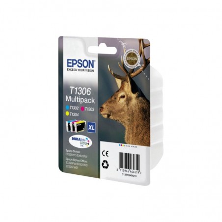 EPSON T1306 ink cartridge tri-colour extra high capacity 3 x 10.1ml 3-pack RF-AM blister DURABrite Ultra Ink EPSON T1306 ink cartridge tri-colour extra high capacity 3 x 10.1ml 3-pack RF-AM blister DURABrite Ultra Ink