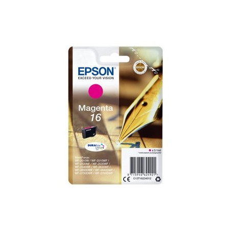 EPSON C13T16234012 Tusz Epson T1623 magenta DURABrite 3,1 ml WF-2010/25x0 EPSON C13T16234012 Tusz Epson T1623 magenta DURABrite 3,1 ml WF-2010/25x0