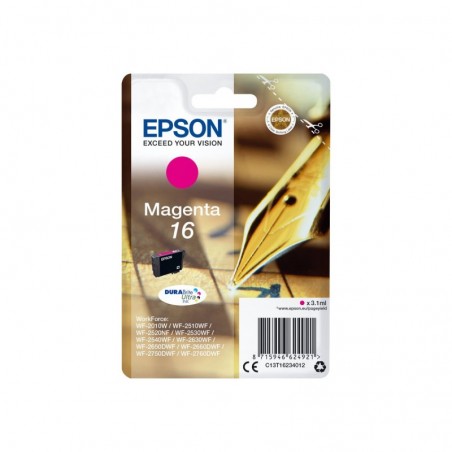 EPSON C13T16234012 Tusz Epson T1623 magenta DURABrite 3,1 ml WF-2010/25x0 EPSON C13T16234012 Tusz Epson T1623 magenta DURABrite 3,1 ml WF-2010/25x0