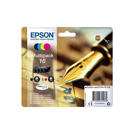 EPSON C13T16264012 Zestaw Epson T1626 CMYK Multi Pack WF-2010/25x0 EPSON C13T16264012 Zestaw Epson T1626 CMYK Multi Pack WF-2010/25x0