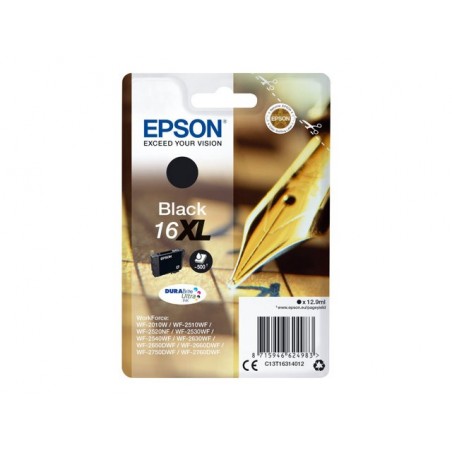 EPSON C13T16314012 Tusz Epson T1631 XL black DURABrite 12,9 ml WF-2010/25x0 EPSON C13T16314012 Tusz Epson T1631 XL black DURABrite 12,9 ml WF-2010/25x0