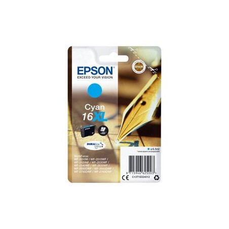 EPSON C13T16324012 Tusz Epson T1632 XL cyan DURABrite 6,5 ml WF-2010/25x0 EPSON C13T16324012 Tusz Epson T1632 XL cyan DURABrite 6,5 ml WF-2010/25x0