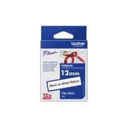 BROTHER TZER231 Taśma Brother 12mm Black/White ribbon tape