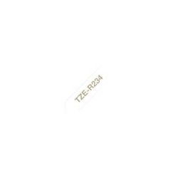BROTHER TZER234 Taśma Brother 12mm Gold/White ribbon tape BROTHER TZER234 Taśma Brother 12mm Gold/White ribbon tape