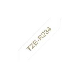 BROTHER TZER234 Taśma Brother 12mm Gold/White ribbon tape BROTHER TZER234 Taśma Brother 12mm Gold/White ribbon tape