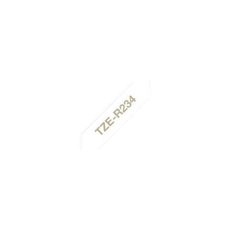 BROTHER TZER234 Taśma Brother 12mm Gold/White ribbon tape BROTHER TZER234 Taśma Brother 12mm Gold/White ribbon tape