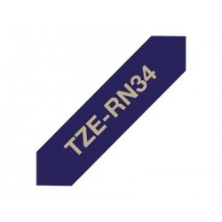 BROTHER TZERN34 Taśma Brother 12mm Gold/Navy-blue ribbon BROTHER TZERN34 Taśma Brother 12mm Gold/Navy-blue ribbon