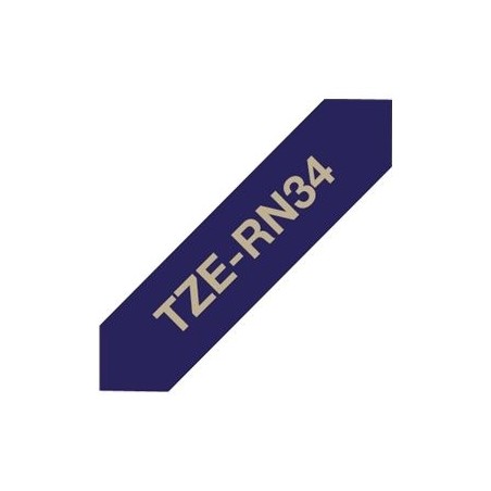 BROTHER TZERN34 Taśma Brother 12mm Gold/Navy-blue ribbon BROTHER TZERN34 Taśma Brother 12mm Gold/Navy-blue ribbon