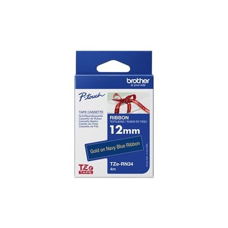 BROTHER TZERN34 Taśma Brother 12mm Gold/Navy-blue ribbon BROTHER TZERN34 Taśma Brother 12mm Gold/Navy-blue ribbon