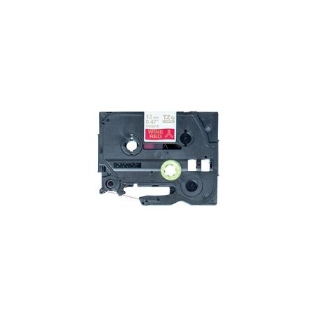 BROTHER TZERW34 Taśma Brother 12mm Gold/Wine-Red ribbon tape BROTHER TZERW34 Taśma Brother 12mm Gold/Wine-Red ribbon tape