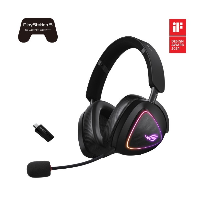 Słuchawki ROG Delta II Wireless 2.4GHz/BT/3.5mm 
