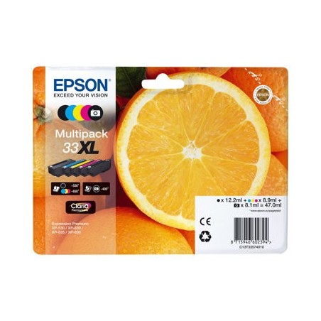 EPSON C13T33574011 Tusz Epson Premium Multipack Epson 5-color Claria 33XL EPSON C13T33574011 Tusz Epson Premium Multipack Epson 5-color Claria 33XL