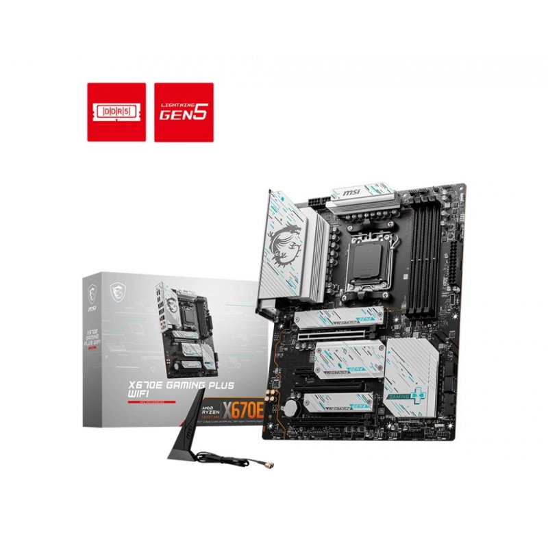 Płyta główna X670E GAMING PLUS WIFI AM5 4DDR5 HDMI ATX 