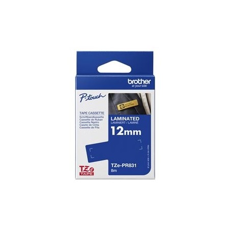 BROTHER TZEPR831 Taśma Brother 12mm Black on Premium Gold BROTHER TZEPR831 Taśma Brother 12mm Black on Premium Gold
