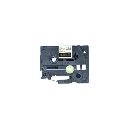 BROTHER P-Touch 12mm black/gold ribbon tape BROTHER P-Touch 12mm black/gold ribbon tape