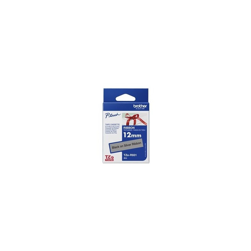 BROTHER P-Touch 12mm light grey/gold ribbon tape