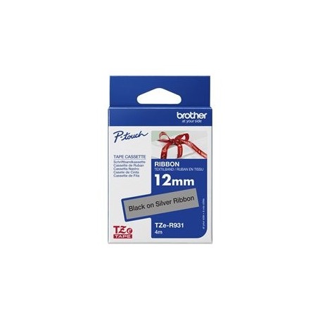 BROTHER P-Touch 12mm light grey/gold ribbon tape BROTHER P-Touch 12mm light grey/gold ribbon tape
