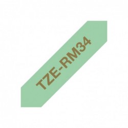 BROTHER P-Touch 12mm mint green/gold ribbon tape