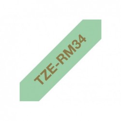 BROTHER P-Touch 12mm mint green/gold ribbon tape BROTHER P-Touch 12mm mint green/gold ribbon tape