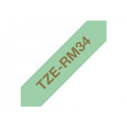 BROTHER P-Touch 12mm mint green/gold ribbon tape BROTHER P-Touch 12mm mint green/gold ribbon tape