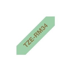 BROTHER P-Touch 12mm mint green/gold ribbon tape BROTHER P-Touch 12mm mint green/gold ribbon tape