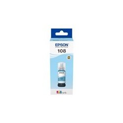EPSON 108 EcoTank Light Cyan Ink Bottle EPSON 108 EcoTank Light Cyan Ink Bottle