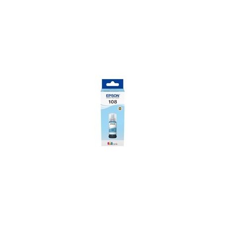 EPSON 108 EcoTank Light Cyan Ink Bottle EPSON 108 EcoTank Light Cyan Ink Bottle