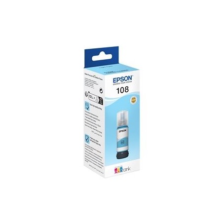 EPSON 108 EcoTank Light Cyan Ink Bottle EPSON 108 EcoTank Light Cyan Ink Bottle