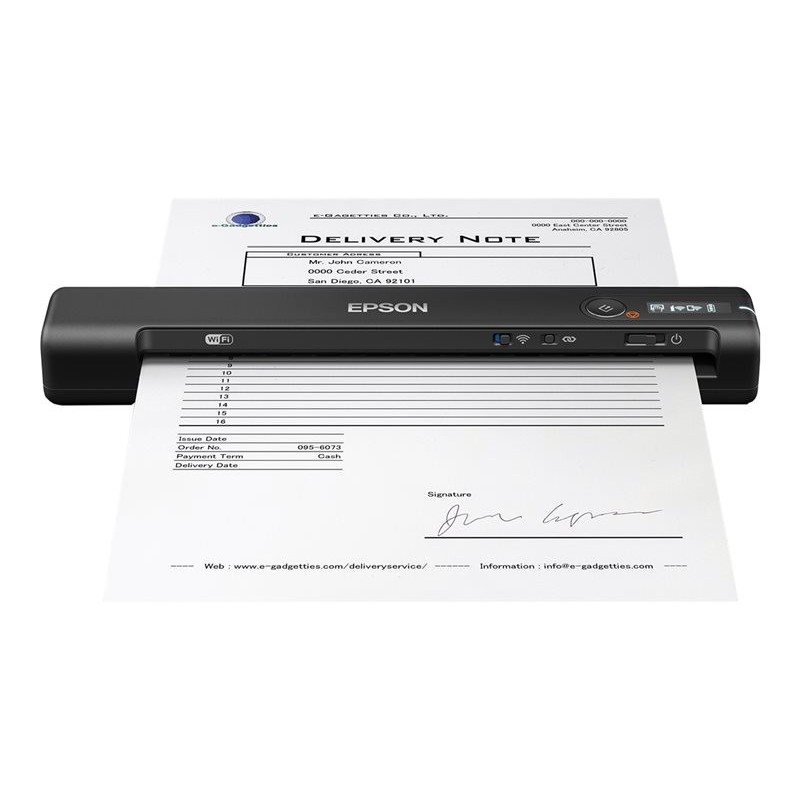 EPSON WorkForce ES-60W Sheetfed scanner Contact Image Sensor CIS A4 600x600dpi 300scans/d USB 2.0 Wi-Fi EPSON WorkForce ES-60W Sheetfed scanner Contact Image Sensor CIS A4 600x600dpi 300scans/d USB 2.0 Wi-Fi