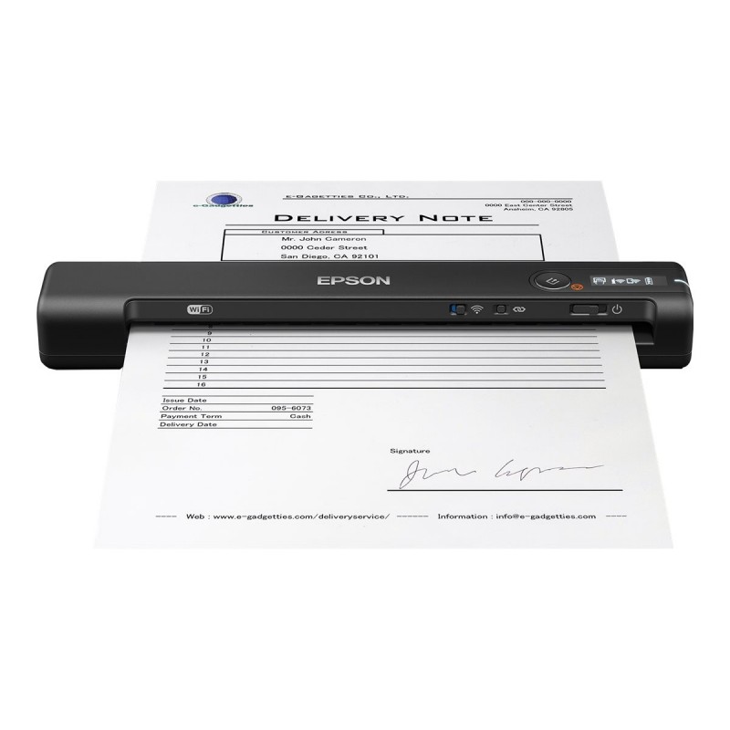 EPSON WorkForce ES-60W Sheetfed scanner Contact Image Sensor CIS A4 600x600dpi 300scans/d USB 2.0 Wi-Fi EPSON WorkForce ES-60W Sheetfed scanner Contact Image Sensor CIS A4 600x600dpi 300scans/d USB 2.0 Wi-Fi