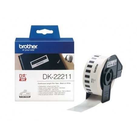 BROTHER DK22211 Brother szalacimke, film, 29mm, feher BROTHER DK22211 Brother szalacimke, film, 29mm, feher